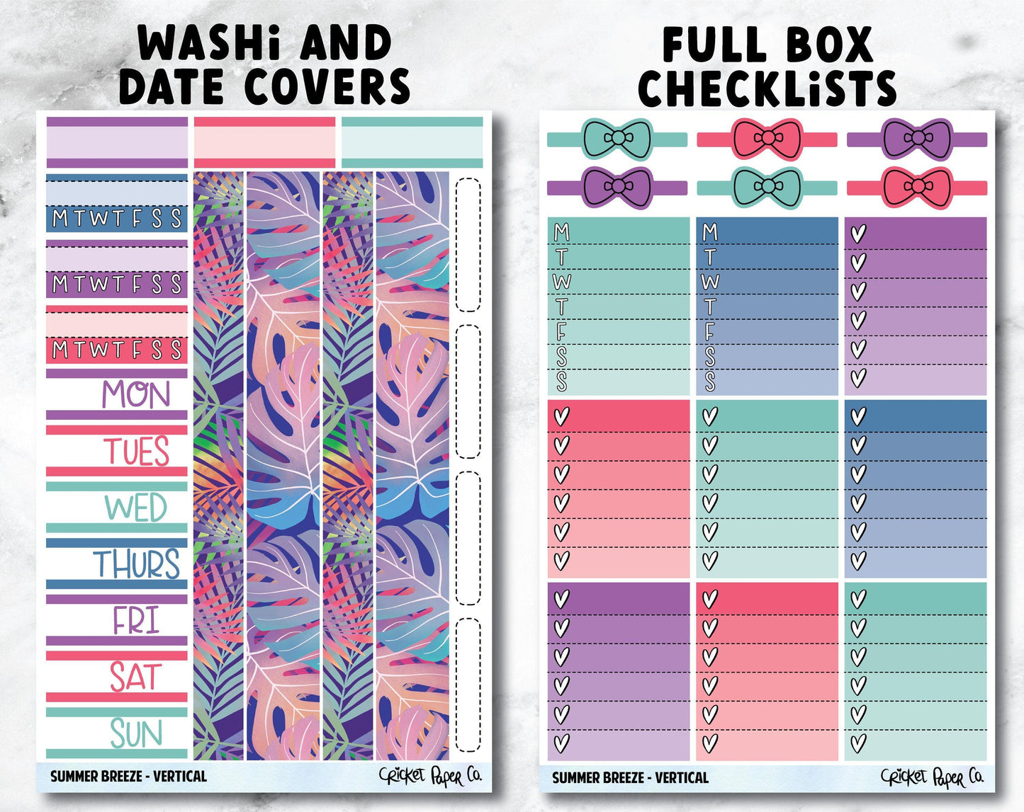 SUMMER BREEZE Planner Stickers - Full Kit-Cricket Paper Co.