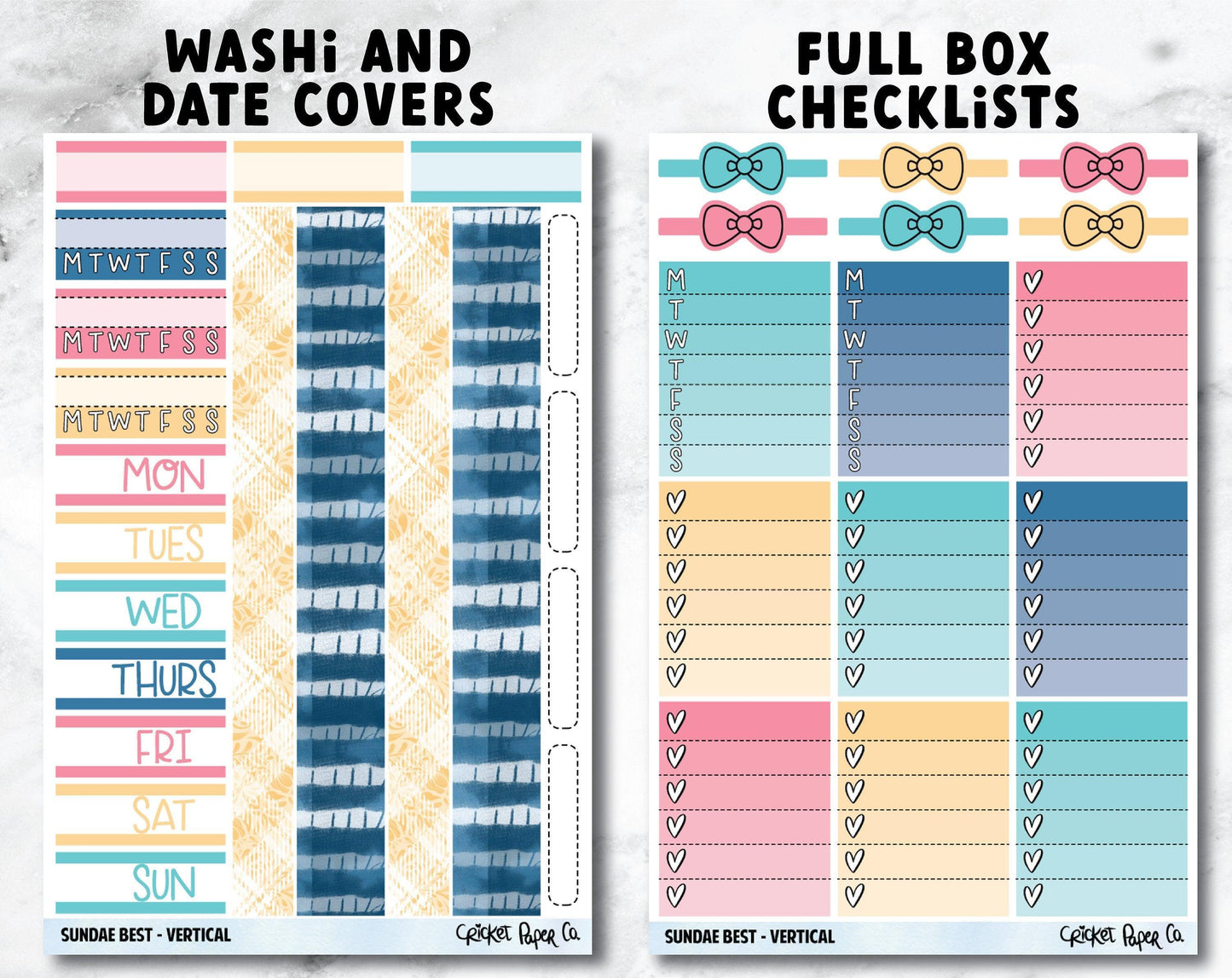 SUNDAE BEST Planner Stickers - Full Kit-Cricket Paper Co.
