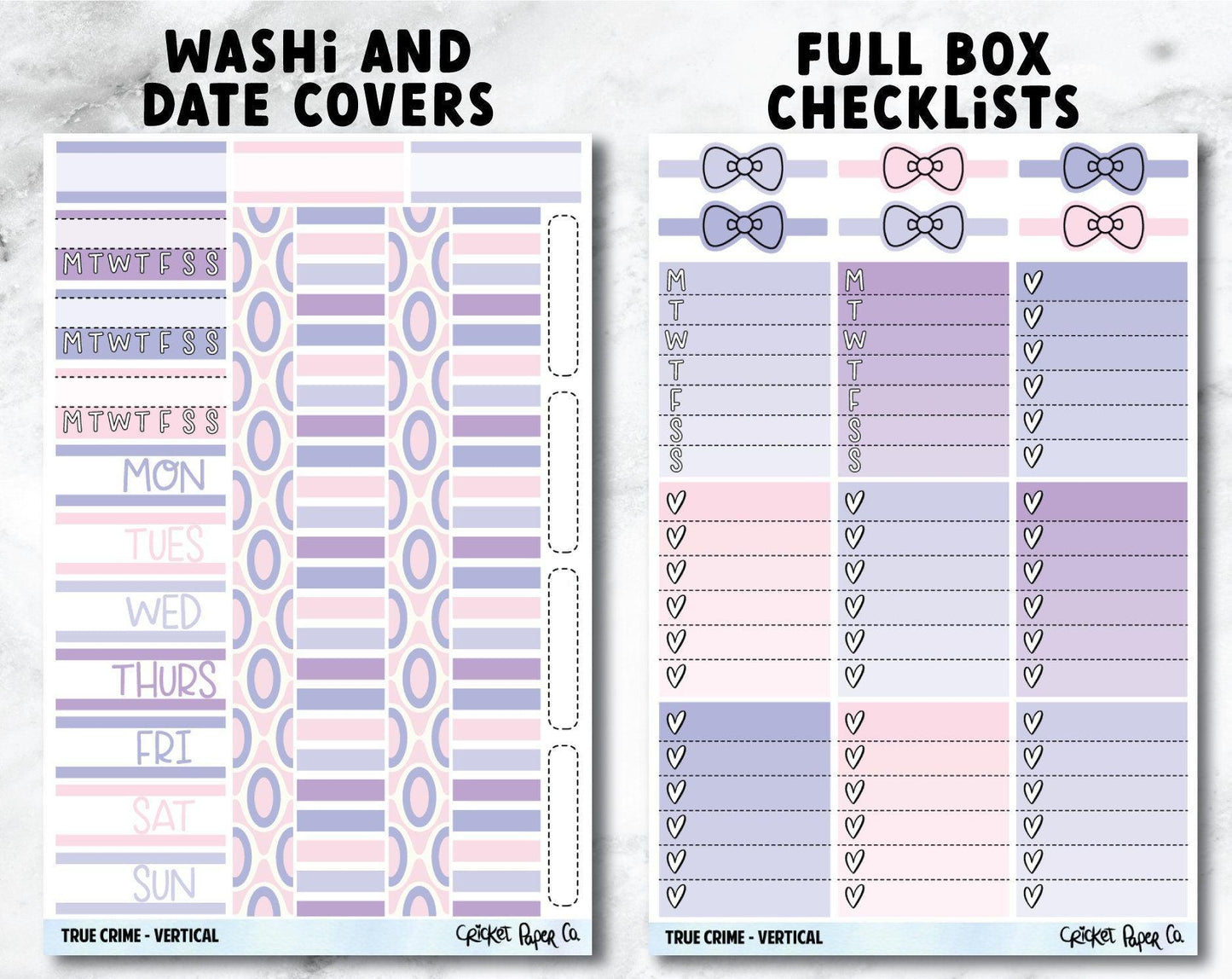 TRUE CRIME Planner Stickers - Full Kit-Cricket Paper Co.