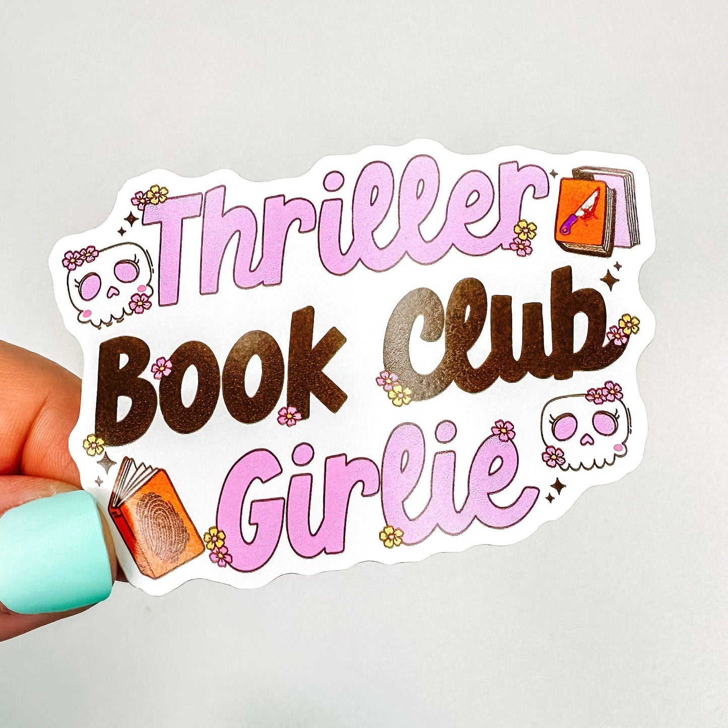 Thriller Book Club Girlie - Bookish Vinyl Sticker-Cricket Paper Co.