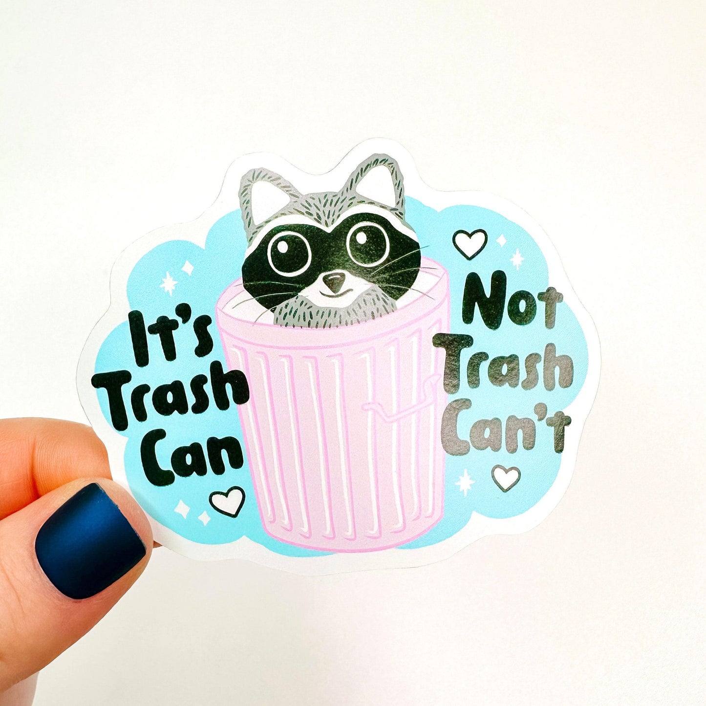 Trash Can Raccoon - Decorative Vinyl Sticker-Cricket Paper Co.