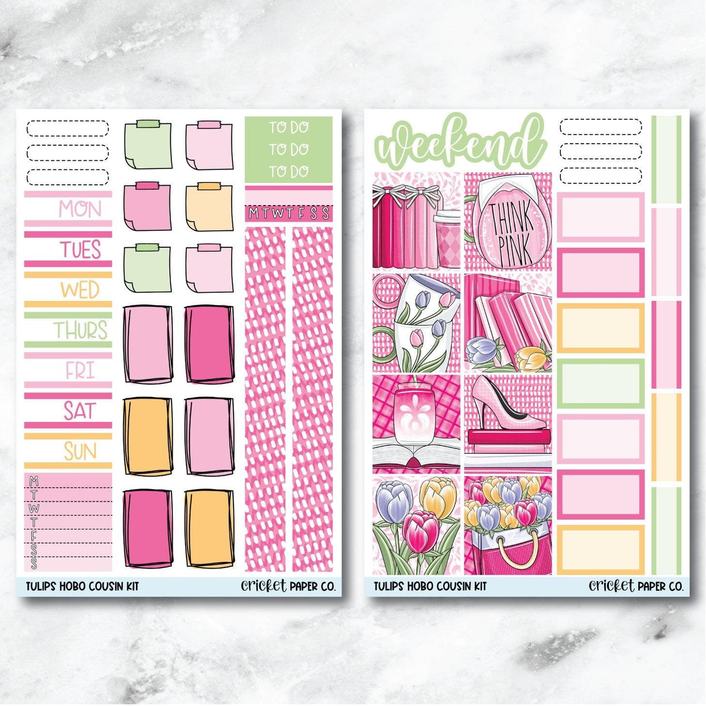 Tulips HOBONICHI COUSIN Planner Stickers Mini Kit-Cricket Paper Co.