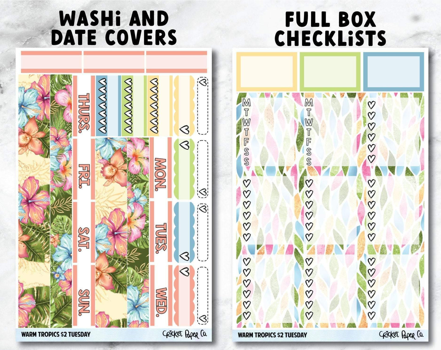 WARM TROPICS Planner Stickers - Full Kit-Cricket Paper Co.