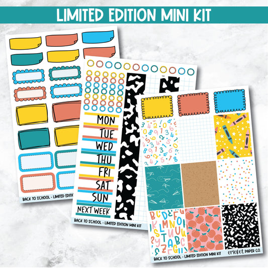Planner Stickers Standard Mini Kit  - Back to School