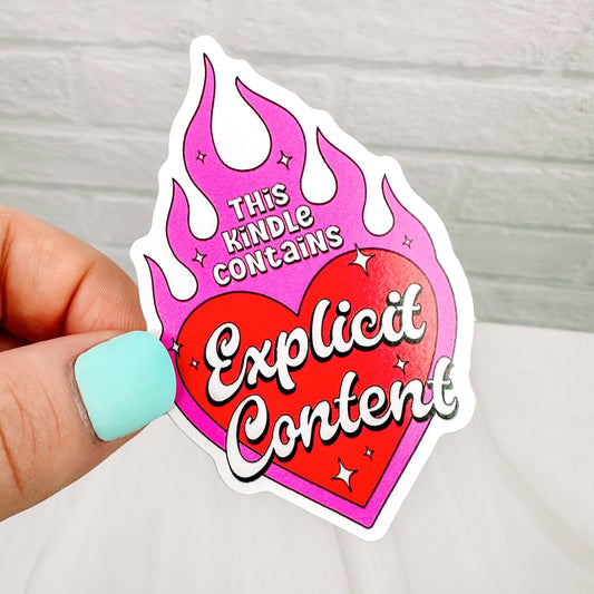Explicit Content Kindle  - Bookish Vinyl Sticker