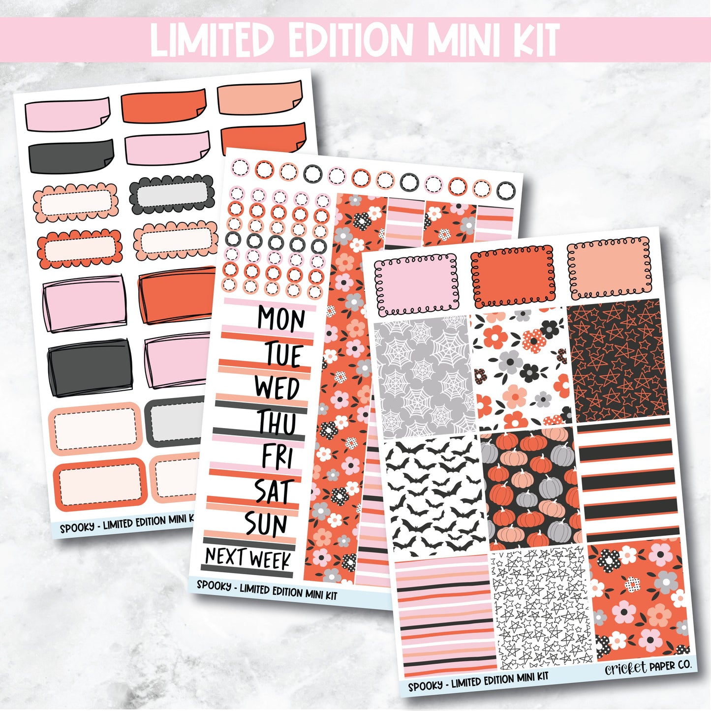 Planner Stickers Standard Mini Kit  - Spooky