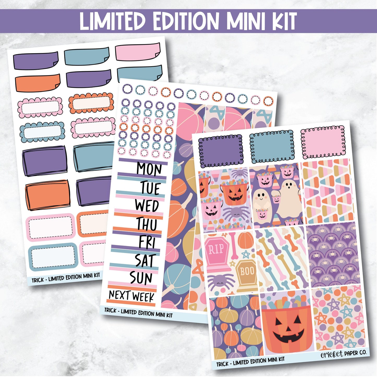 Planner Stickers Standard Mini Kit  - Trick