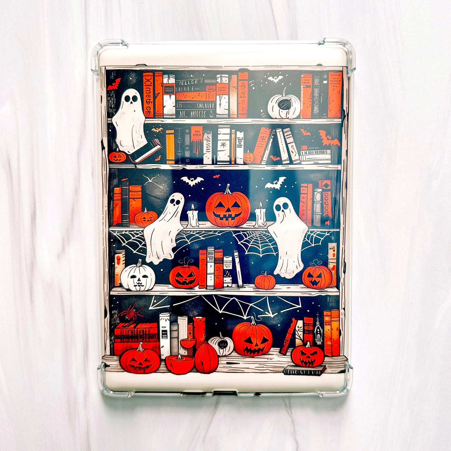 Vinyl Insert for Kindle Case - Vintage Ghost Bookcase
