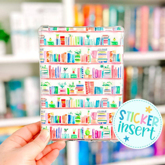 Vinyl Insert for Kindle Case - Watercolor Bookshelves