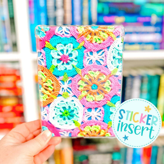 Vinyl Insert for Kindle Case - Colorful Crochet