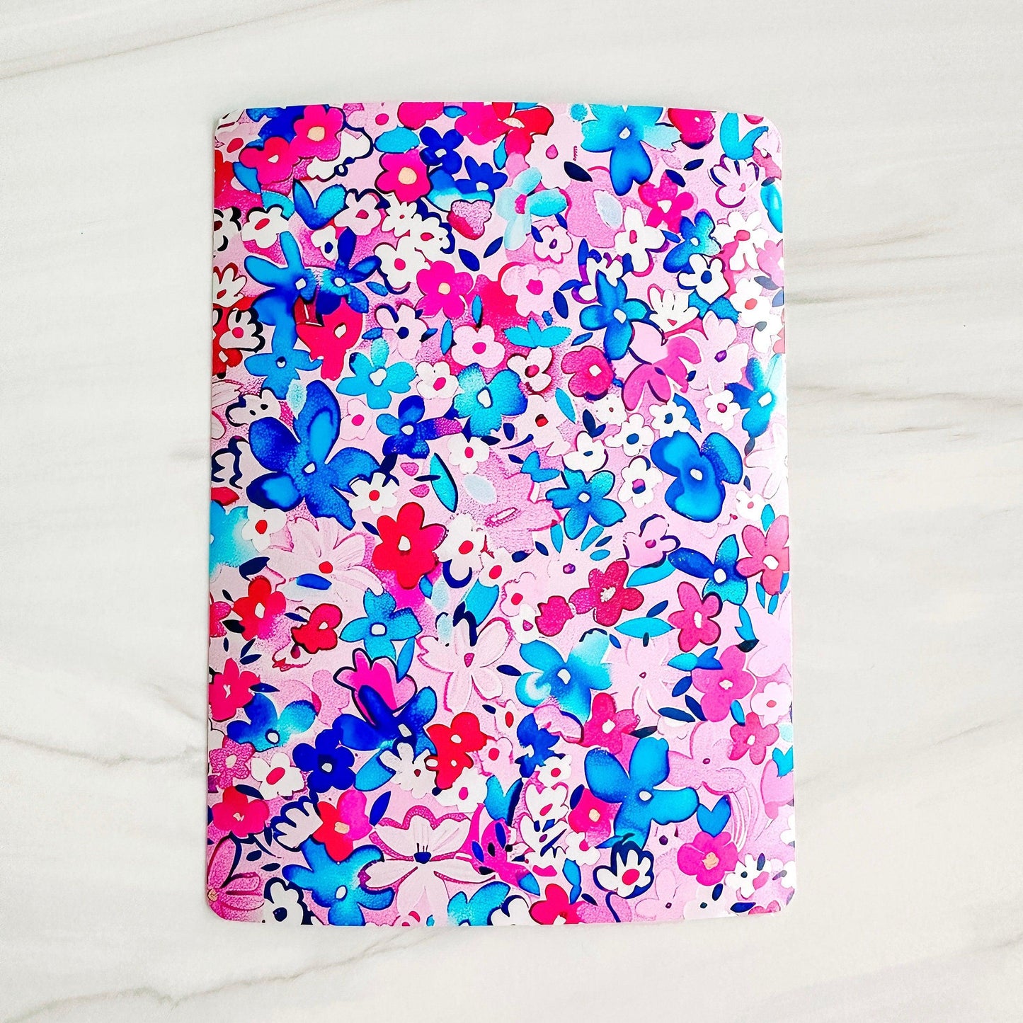 Vinyl Insert for Kindle Case - Pink and Blue Floral