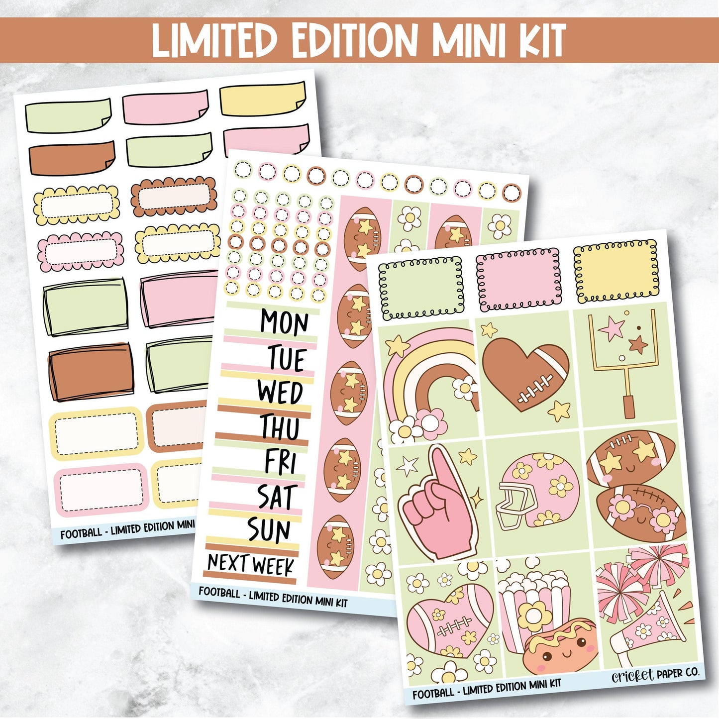 Planner Stickers Standard Mini Kit  - Football