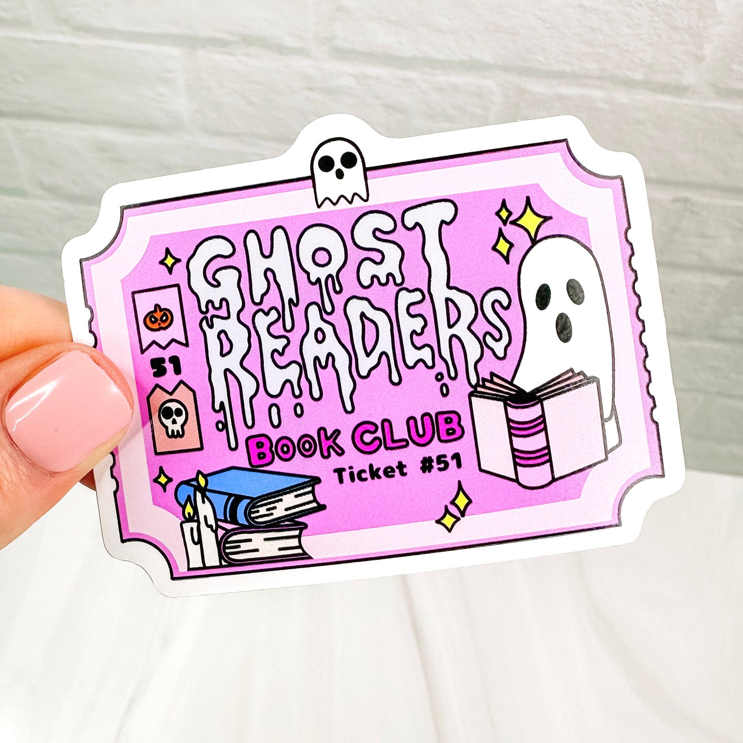 Ghost Readers Book Club - Bookish Vinyl Sticker