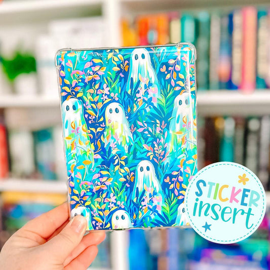 Vinyl Insert for Kindle Case - Preppy Colorful Ghosts