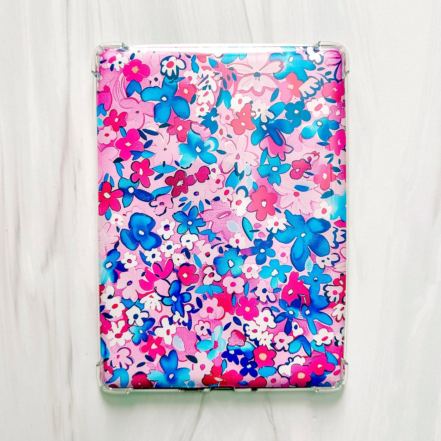 Vinyl Insert for Kindle Case - Pink and Blue Floral