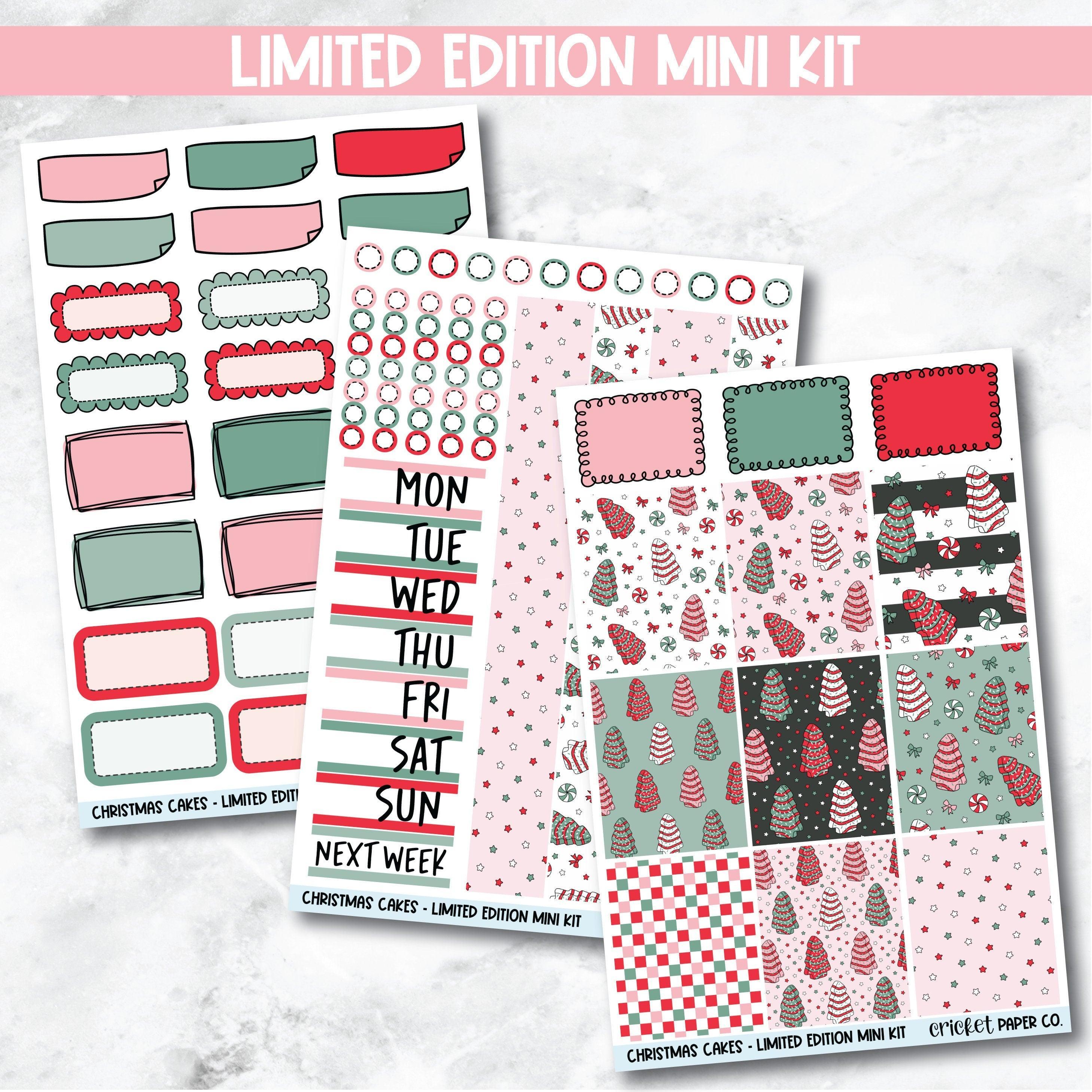 Planner Stickers Standard Mini Kit - Christmas Cakes – Cricket Paper Co.