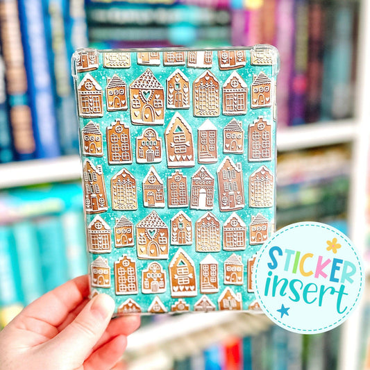 Vinyl Insert for Kindle Case - Gingerbread Houses