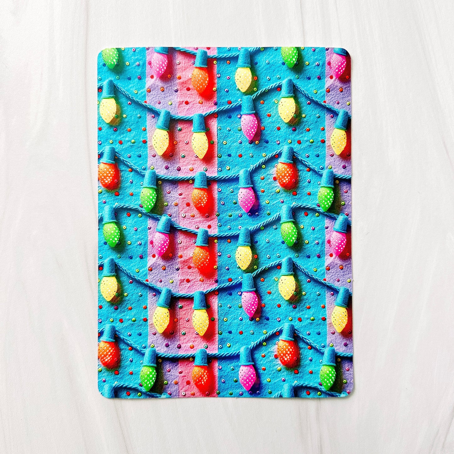 Vinyl Insert for Kindle Case - Felt Christmas Lights
