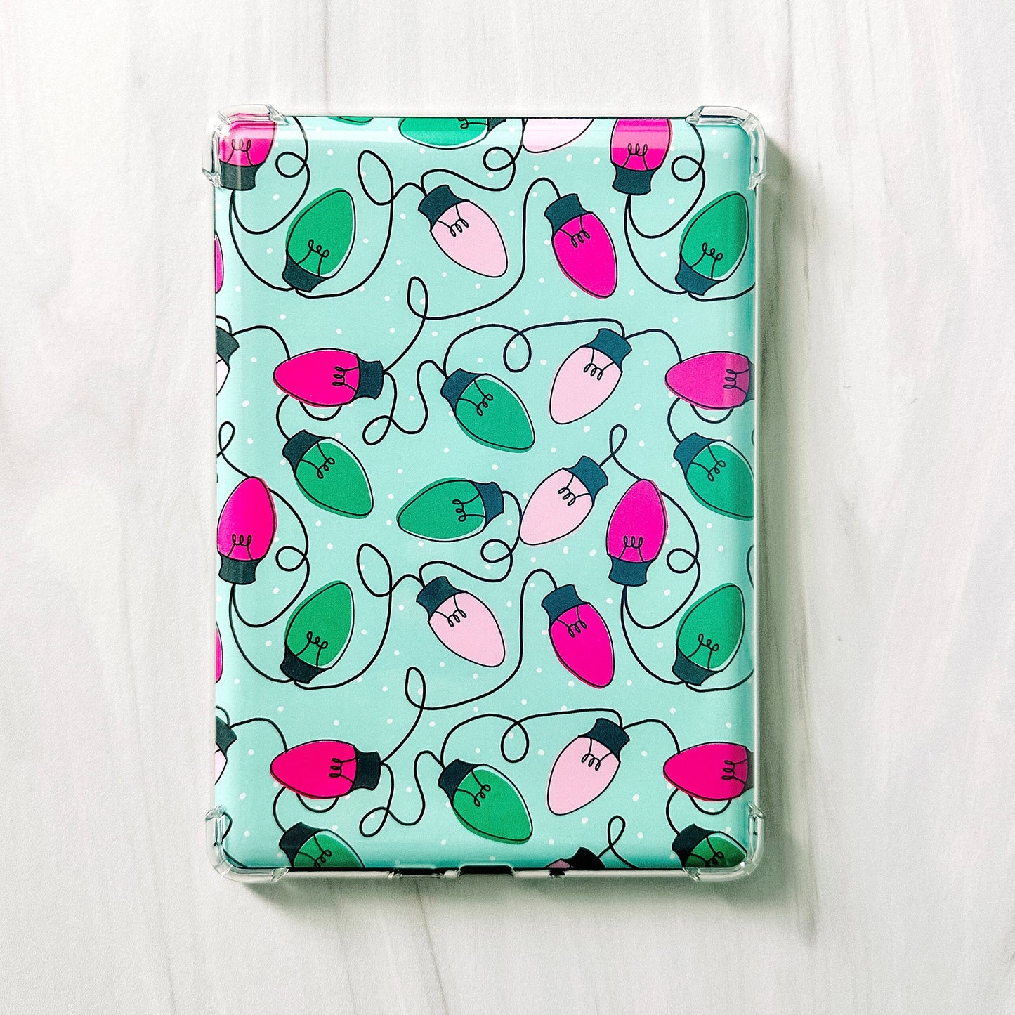 Vinyl Insert for Kindle Case - Doodle Christmas Lights