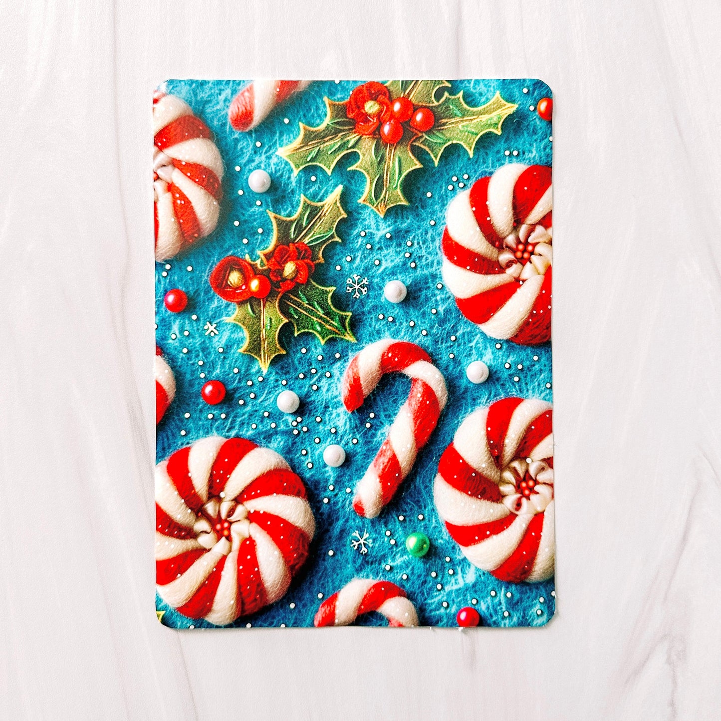 Vinyl Insert for Kindle Case - Peppermint and Holly