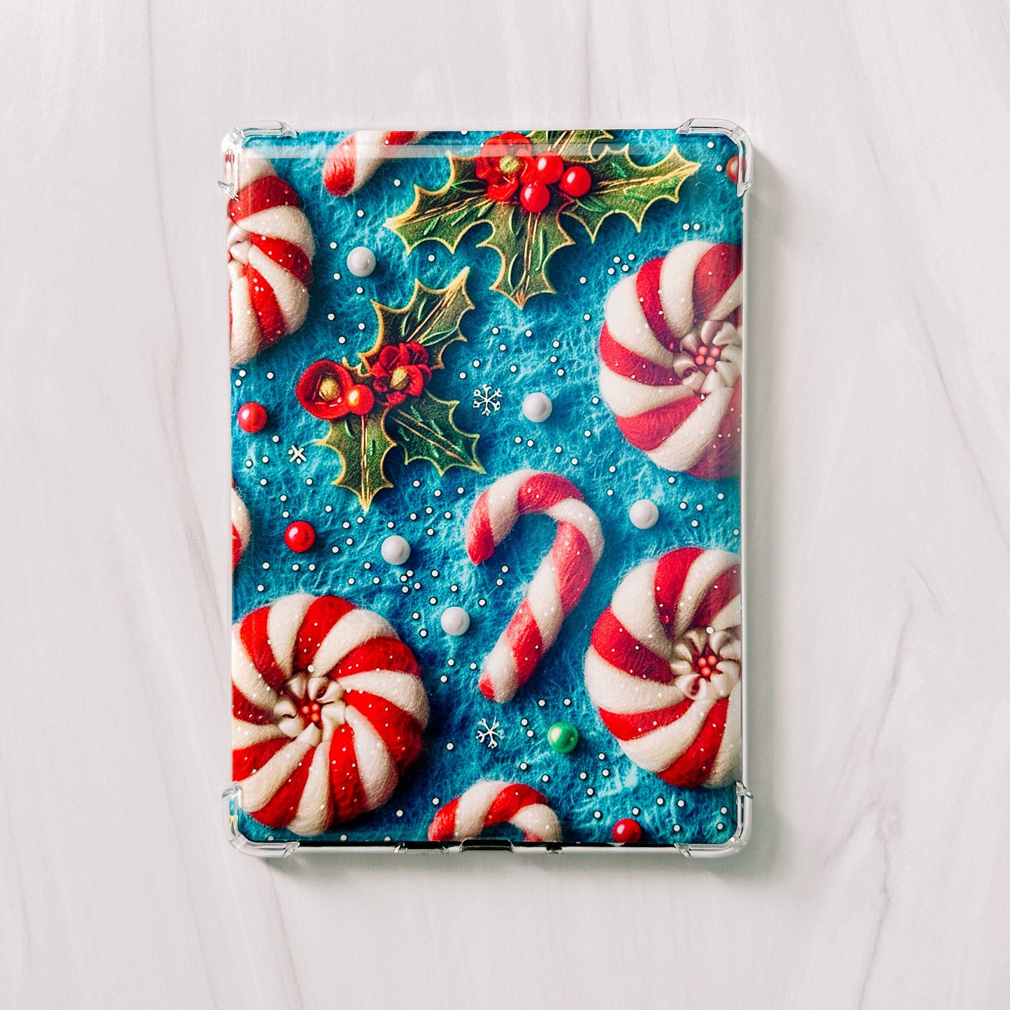 Vinyl Insert for Kindle Case - Peppermint and Holly