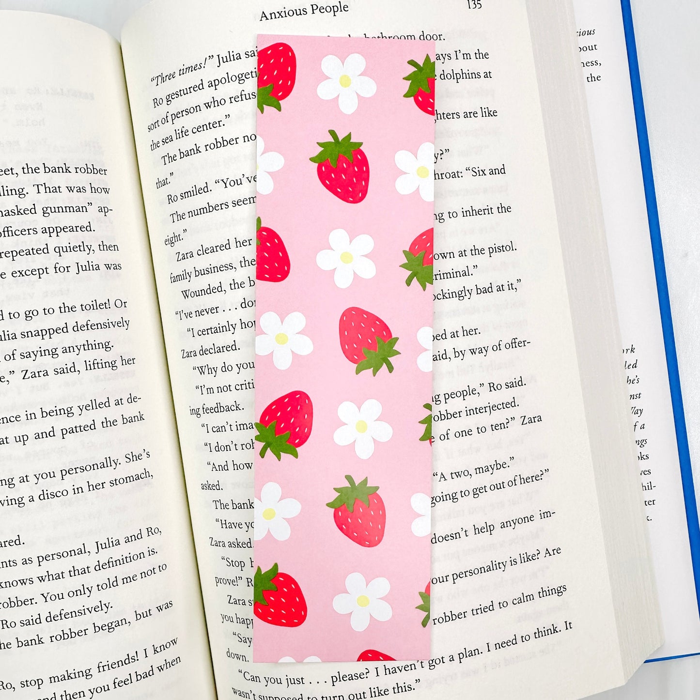 Premium Bookmark - Strawberry Daisy