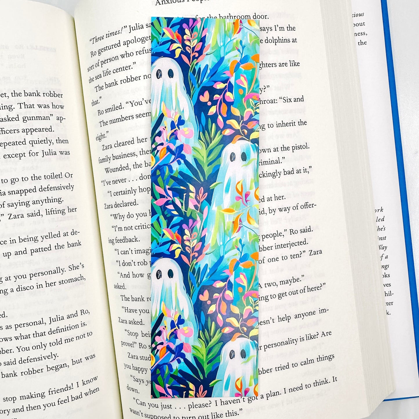 Premium Bookmark - Preppy Colorful Ghosts