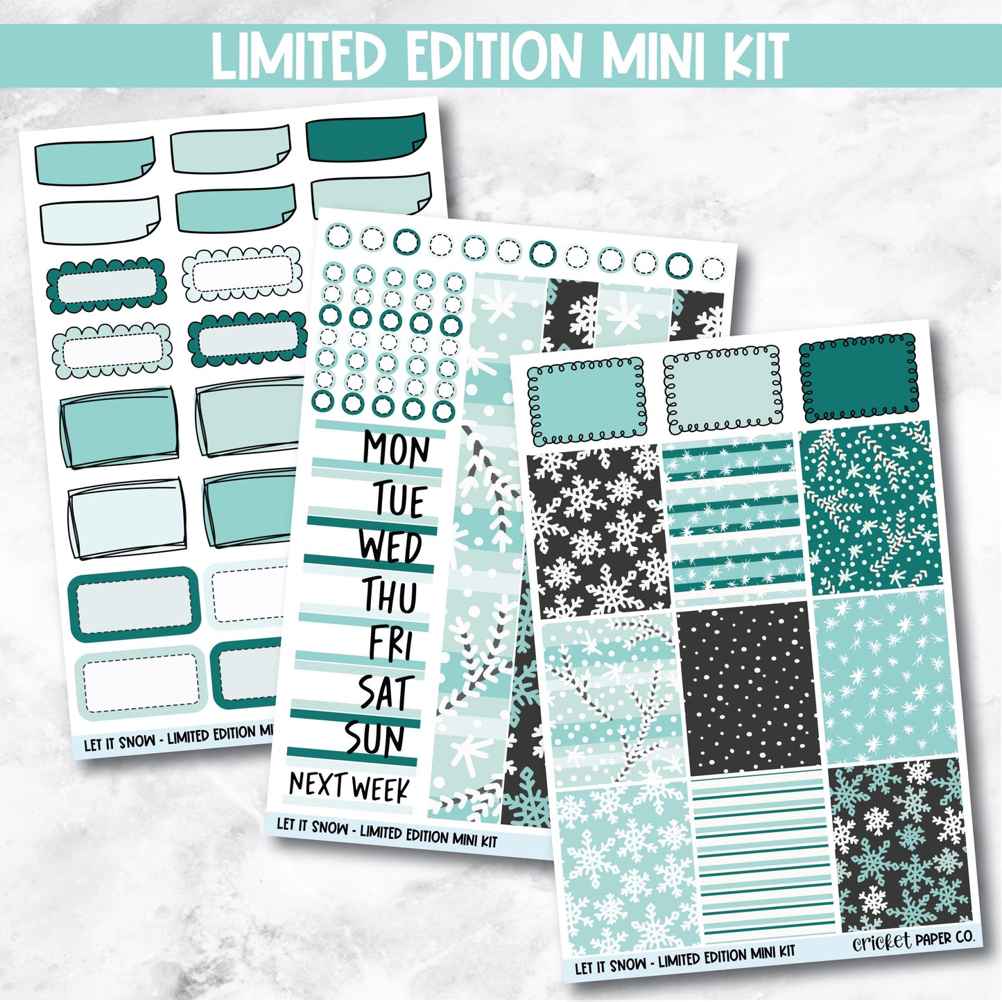 Planner Stickers Standard Mini Kit - Let It Snow