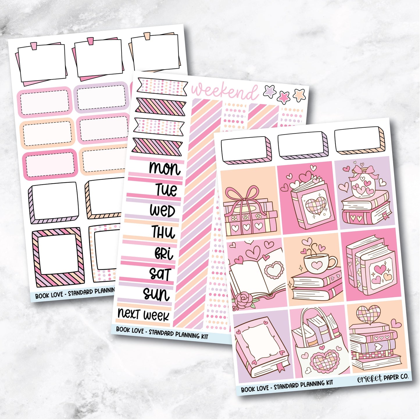 Planner Stickers Standard Mini Kit - Book Love