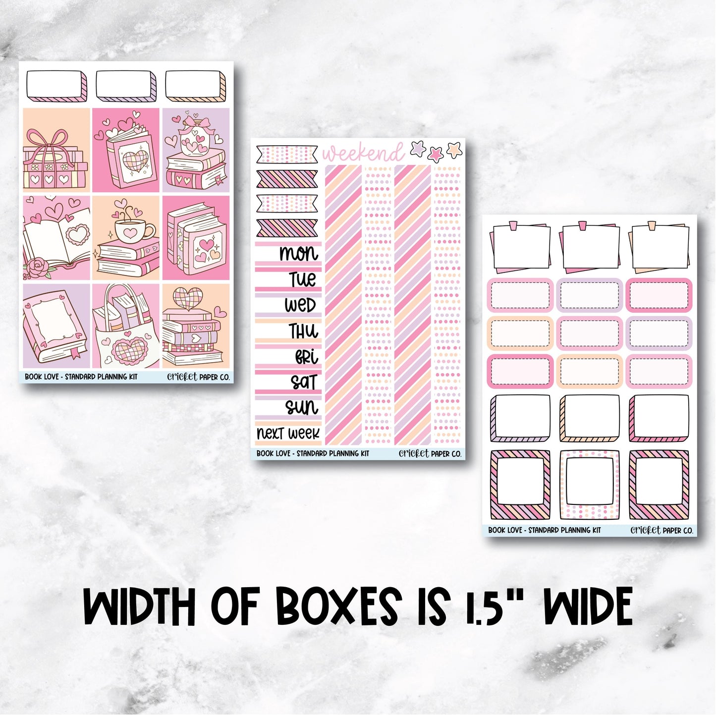 Planner Stickers Standard Mini Kit - Book Love