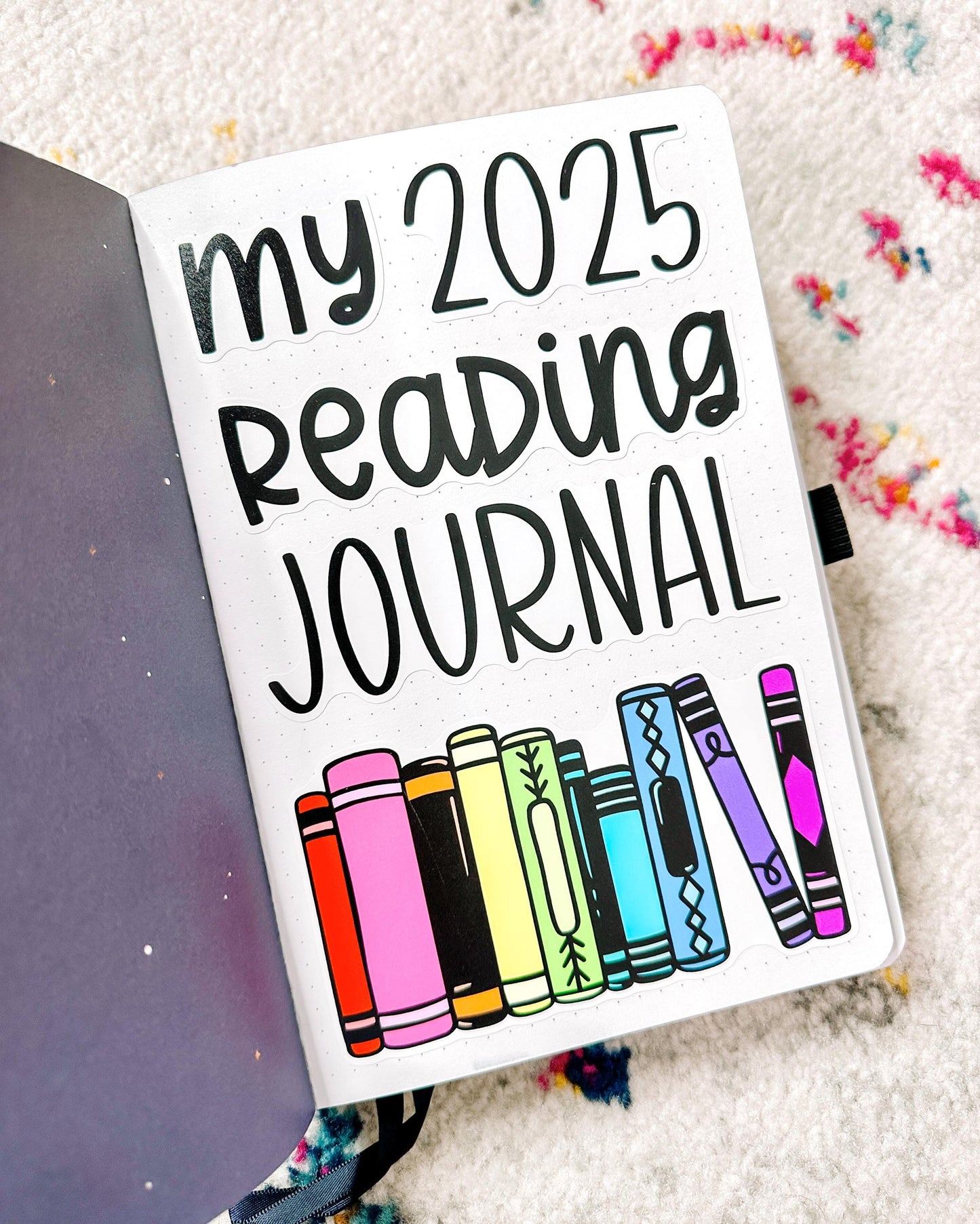 Reading Journal Cover Page Book Journal Stickers