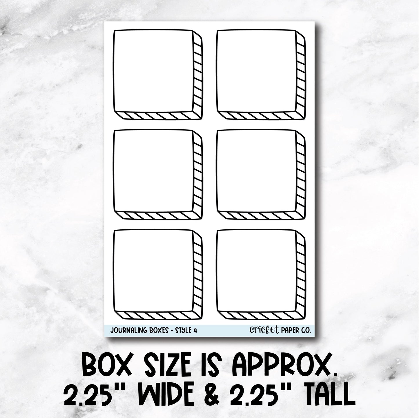 Journaling Boxes Book Journal Stickers - Style 4