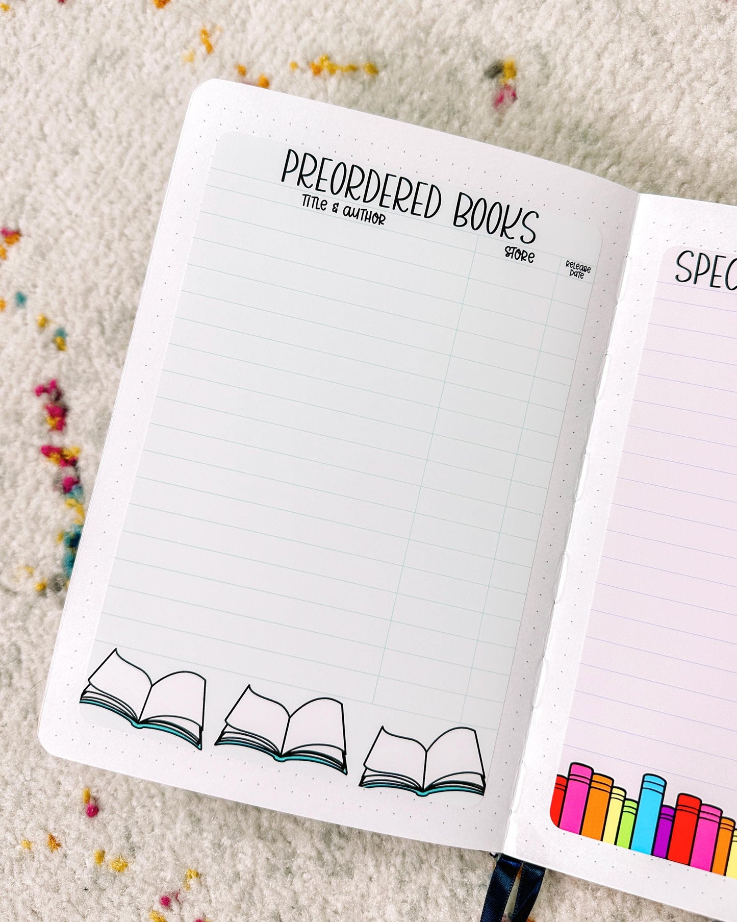 Preordered Books Tracker Book Journal Jumbo Sticker