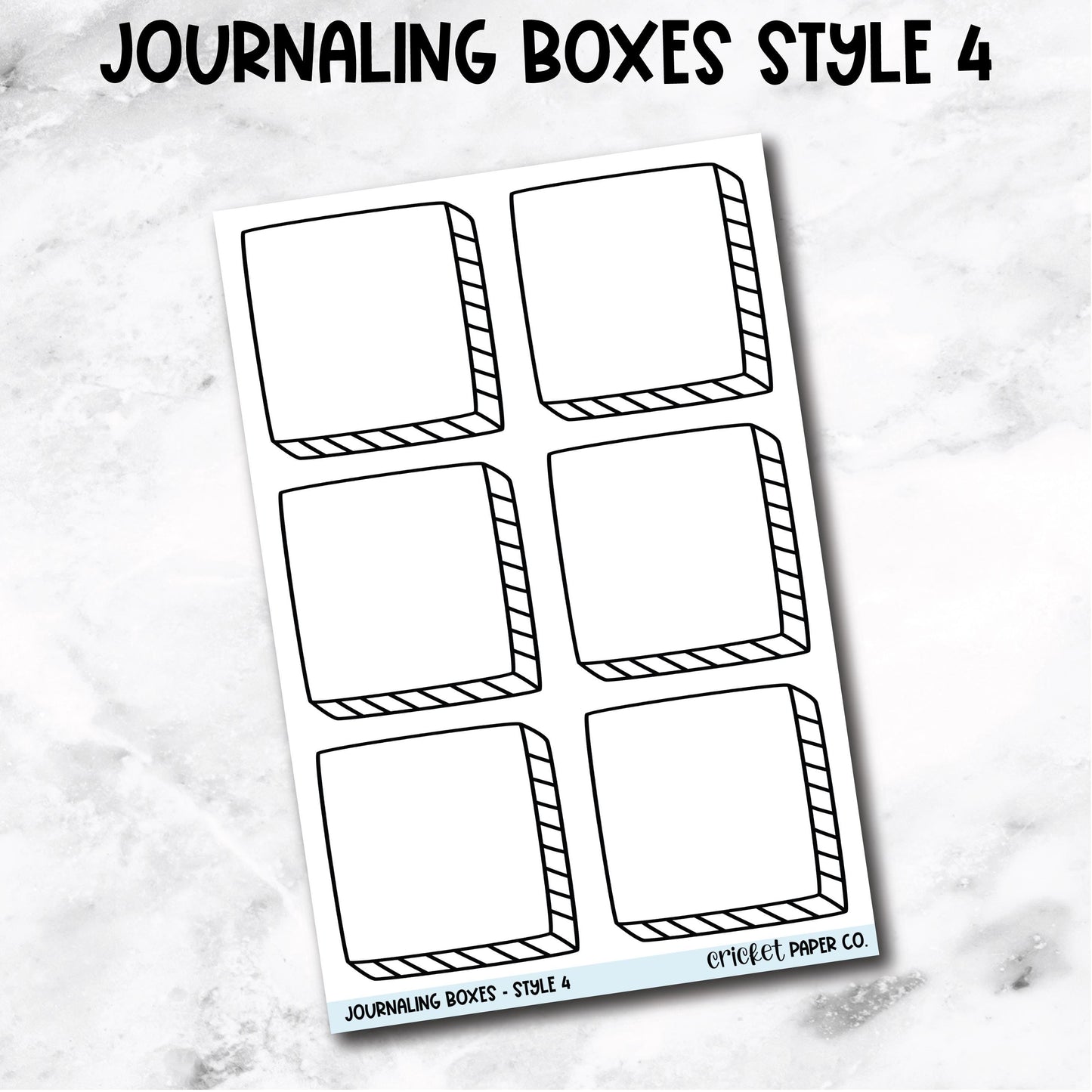 Journaling Boxes Book Journal Stickers - Style 4