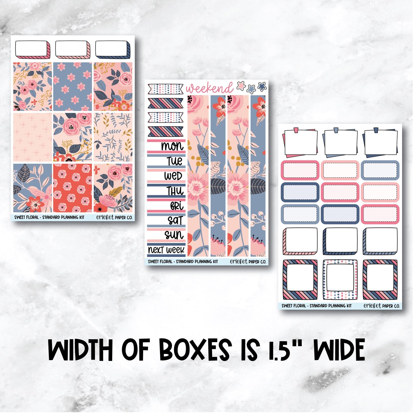 Planner Stickers Standard Mini Kit - Sweet Floral