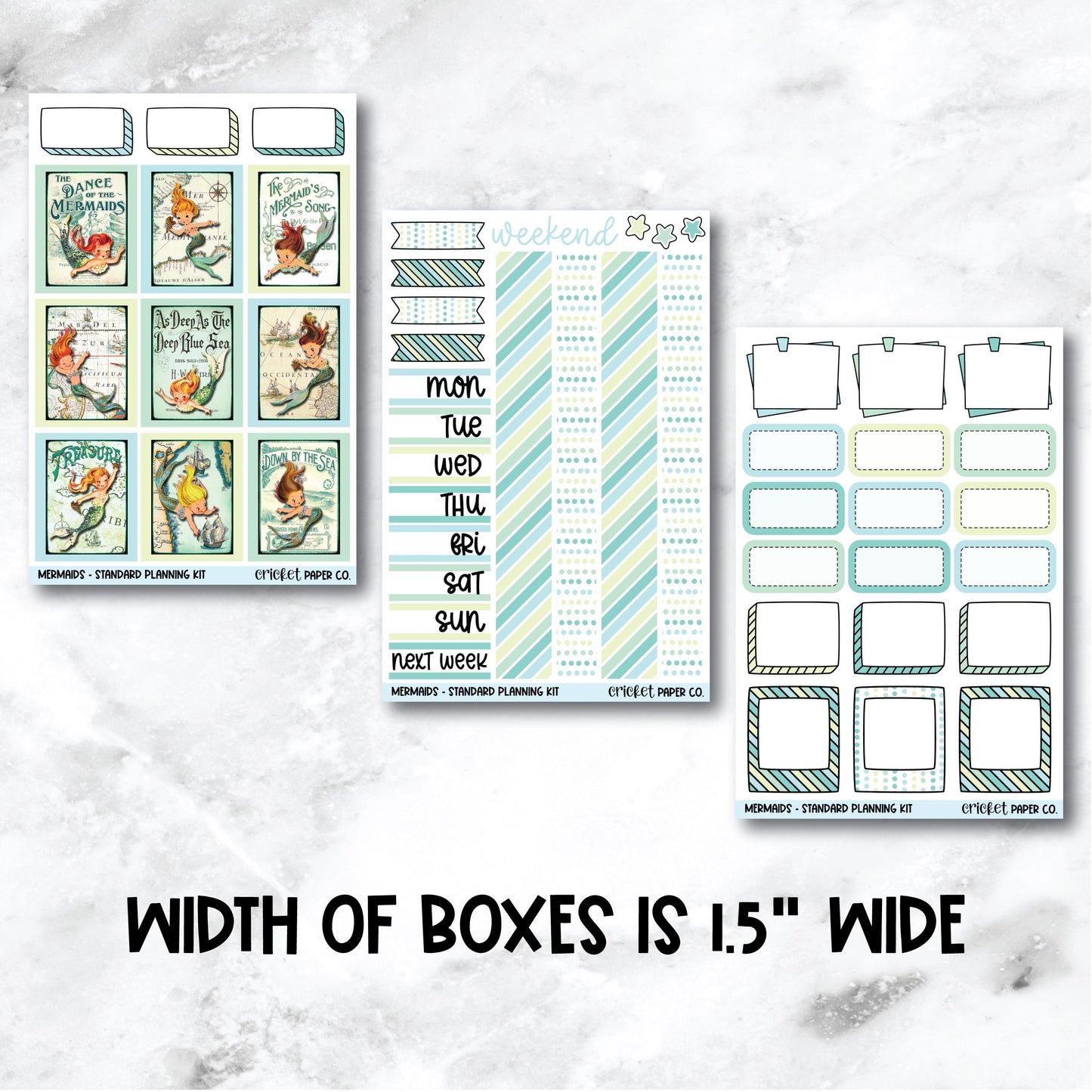 Planner Stickers Standard Mini Kit - Mermaids