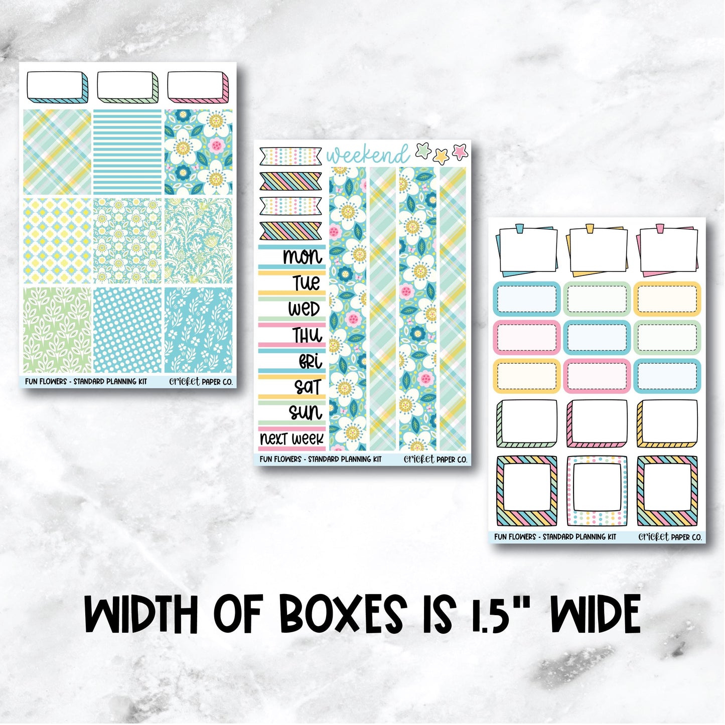 Planner Stickers Standard Mini Kit - Fun Flowers