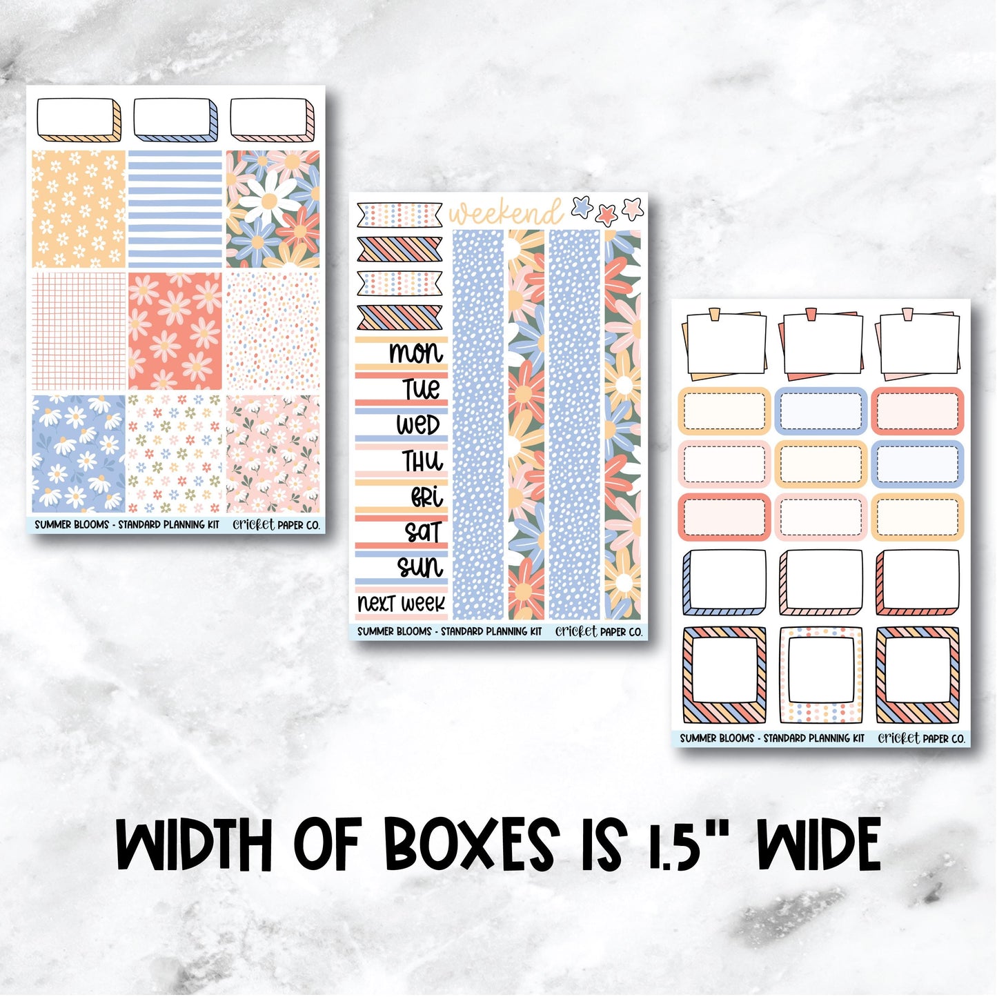 Planner Stickers Standard Mini Kit - Summer Blooms