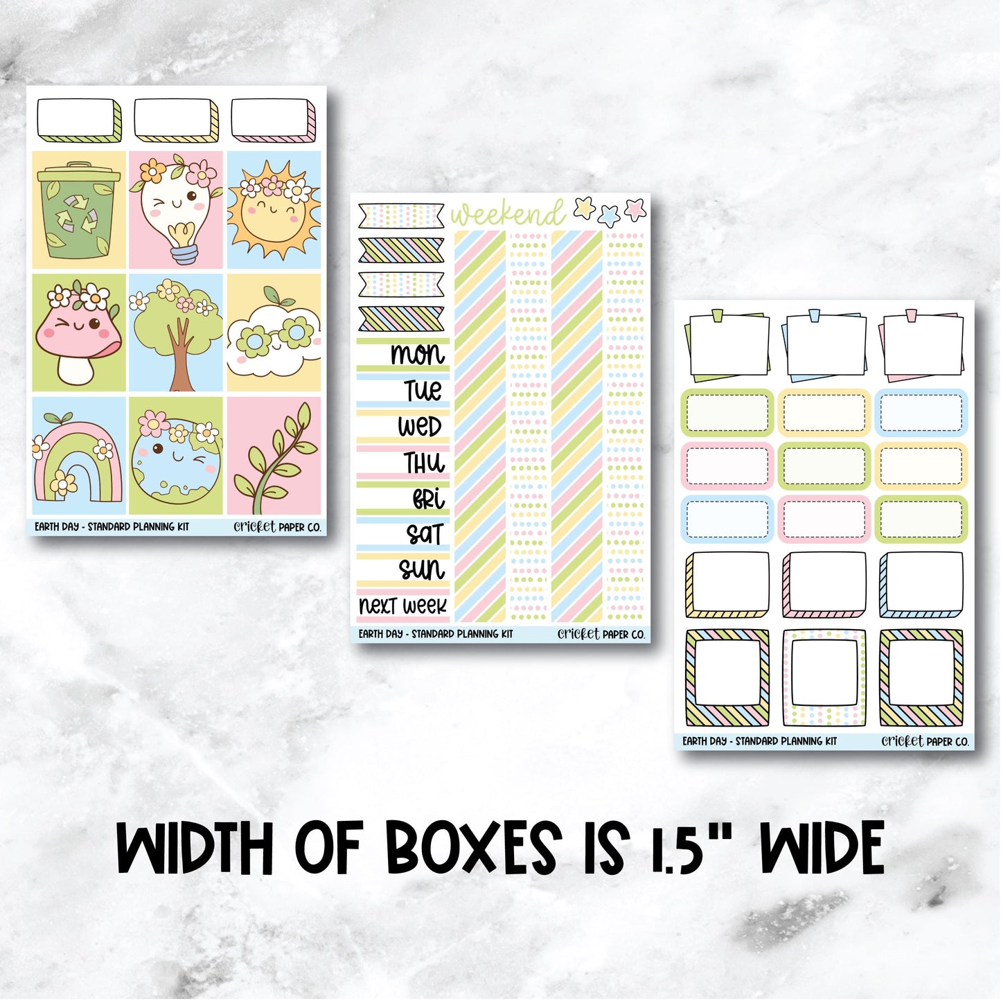 Planner Stickers Standard Mini Kit - Earth Day