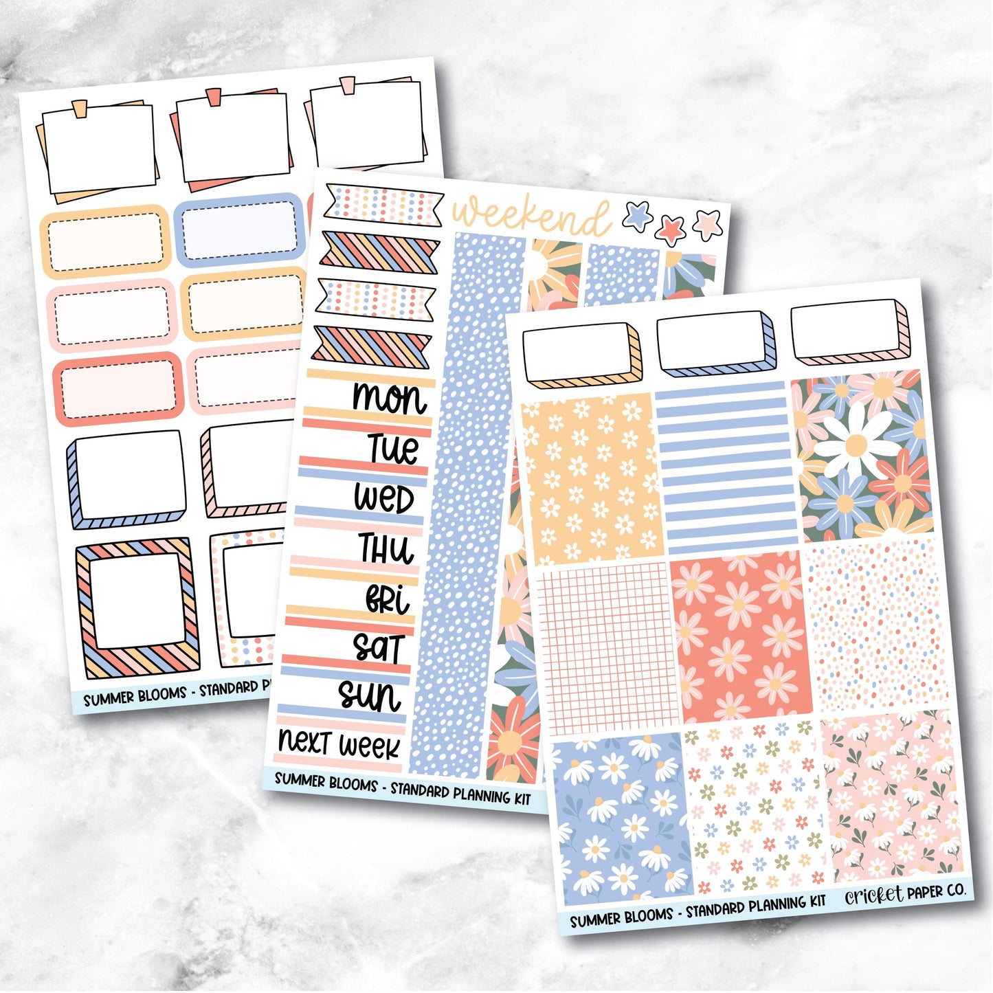 Planner Stickers Standard Mini Kit - Summer Blooms