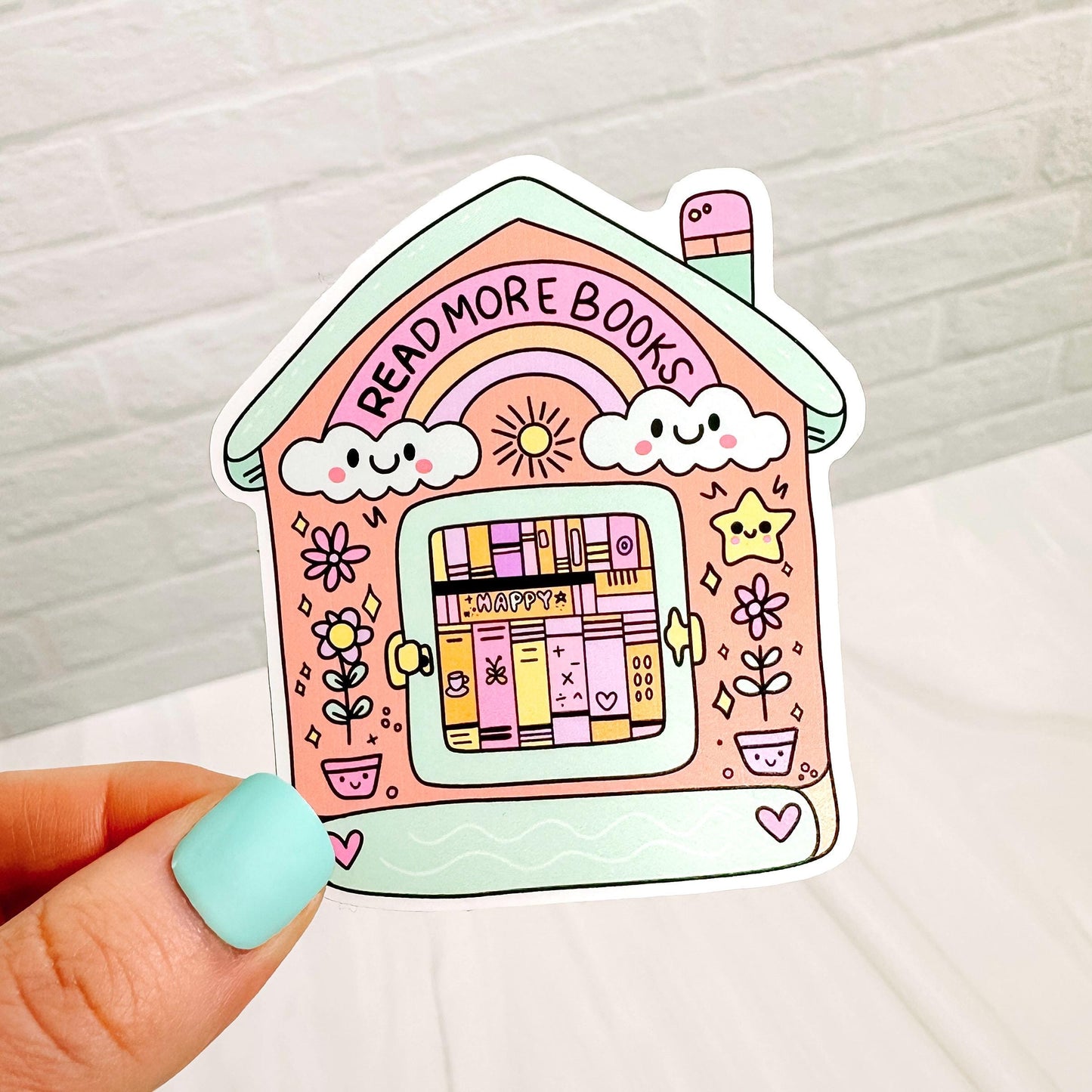 Read More Books House  - Bookish Vinyl Sticker DC09