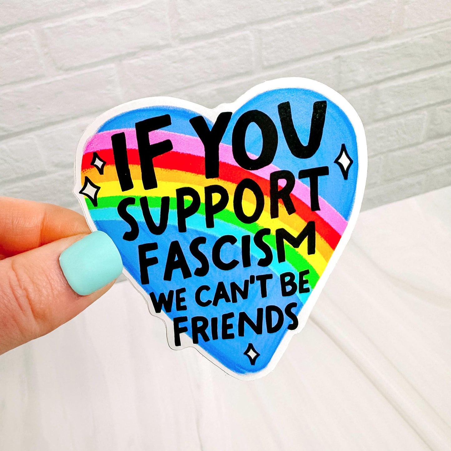 Can't Be Friends Heart - Decorative Vinyl Sticker DC37