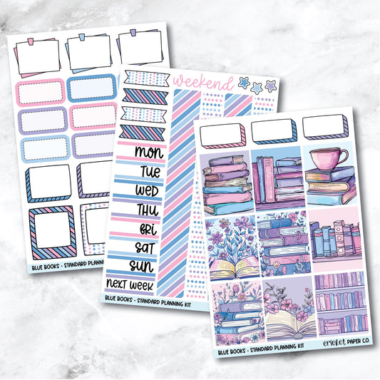 Planner Stickers Standard Mini Kit - Blue Books