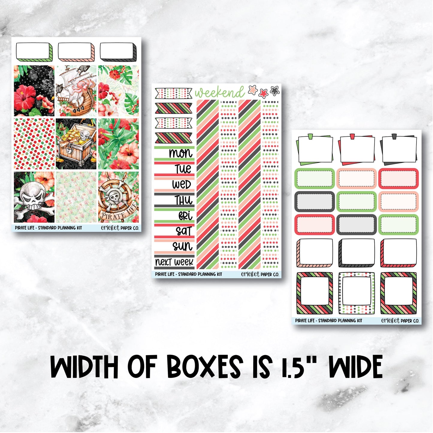 Planner Stickers Standard Mini Kit - Pirate Life