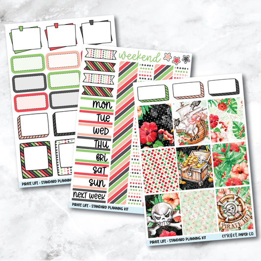 Planner Stickers Standard Mini Kit - Pirate Life