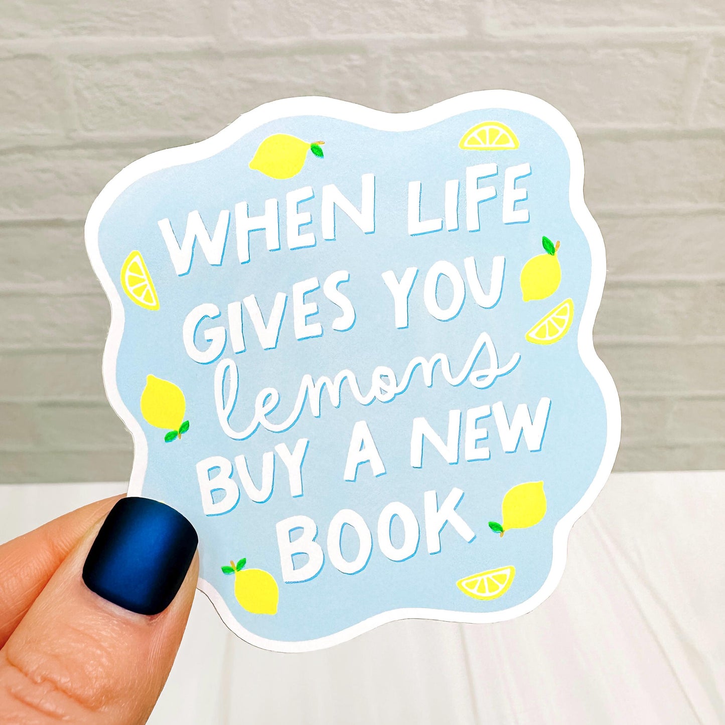 Give Lemons Buy Books - Bookish Vinyl Sticker DC53