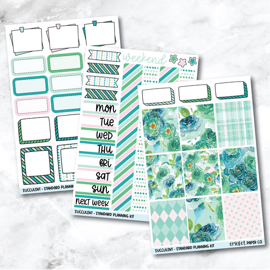 Planner Stickers Standard Mini Kit - Succulent