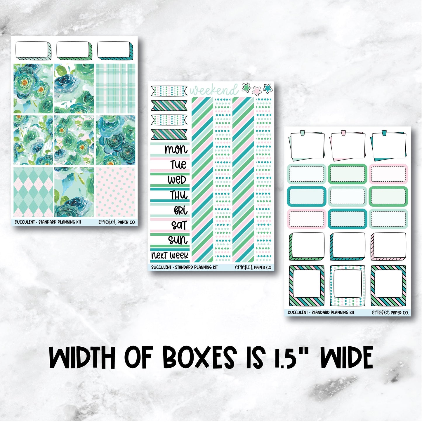 Planner Stickers Standard Mini Kit - Succulent