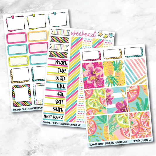 Planner Stickers Standard Mini Kit - Summer Fruit
