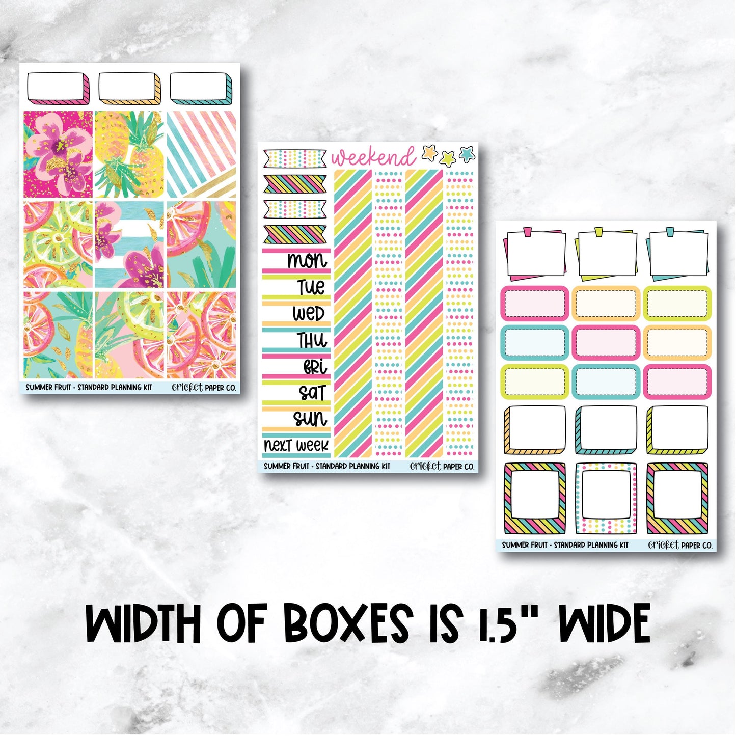 Planner Stickers Standard Mini Kit - Summer Fruit